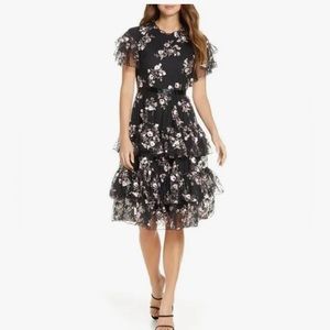 Rachel Parcell tiered floral party dress size large